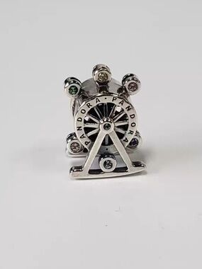 Pandora Silver Ferris Wheel Charm with Colored Stones